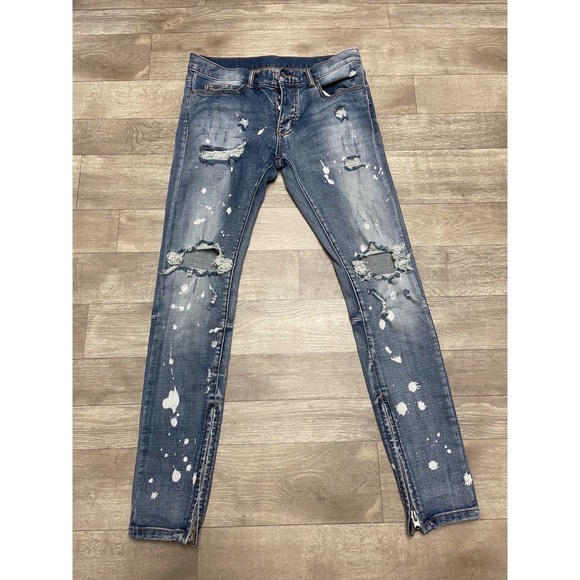 MNML distressed bleached jeans - Picture 1 of 6